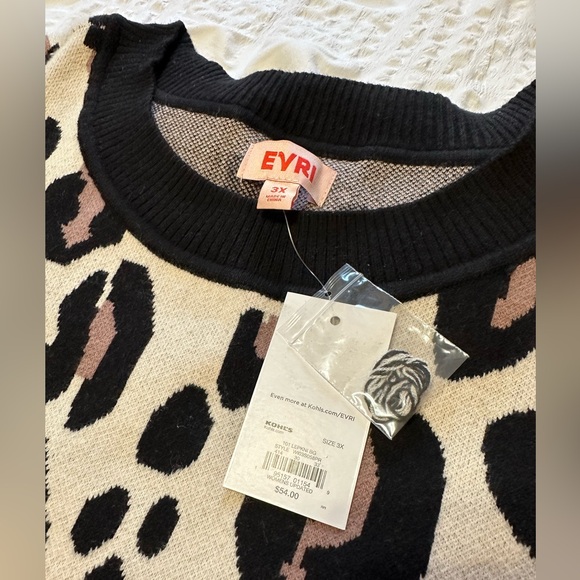 ๐๐คEVRI Leopard Sweater 3X NWT - Picture 6 of 11